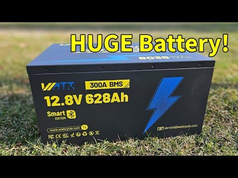 Huge Wattcycle 12v Lifepo4 Battery 628ah 8000wh Complete Review