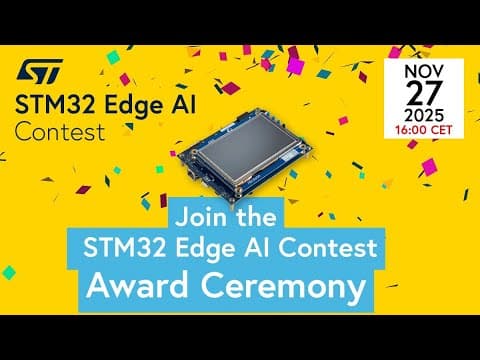 Elektor & Stmicroelectronics Edge Ai Contest Award Ceremony