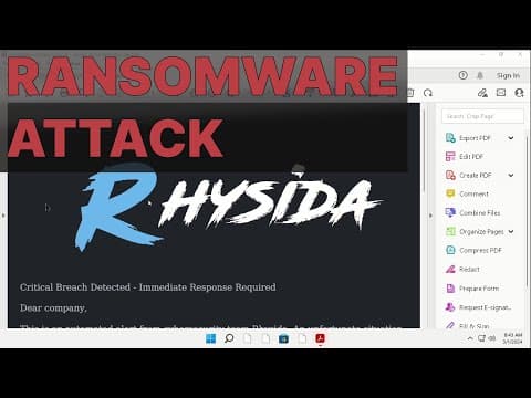 Huge Loss Caused To Insomniac Games | Rhysida Analysis