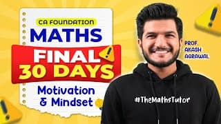 Fear? Pending Syllabus? Low Productivity? Motivation All That You Need Ca Foundation Jan 2026 Akash