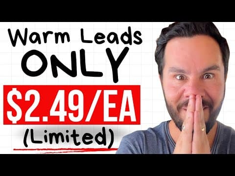 Get Warm Seller Leads For Only $2.49 Per Lead (don't Wait This Time!)
