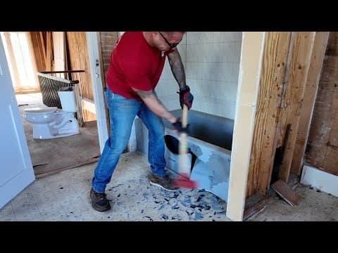 Old House Revival Ep.10 – Bathroom Gone, New Floor In!