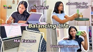 My Daily Routine 📚 Balancing Life As A Student & Content Creator! 📷 #productive #study #routinevlog