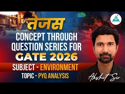 Concept Through Question | Gate 2026 | Pyq Analysis | - Environment || By Akshit Sir