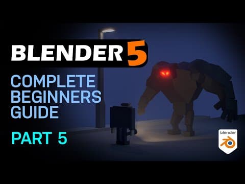 Blender 5 Complete Beginners Guide - Free Course  - Part 5 - Monsters Body