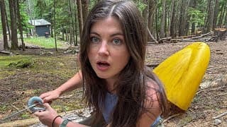 Lightning Forest Fire! Milling Wood For My Cabin Build (ep. 9)