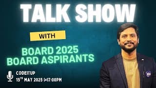 Talk Show | Toppers With Anand Sir | 2025 Board Aspirants