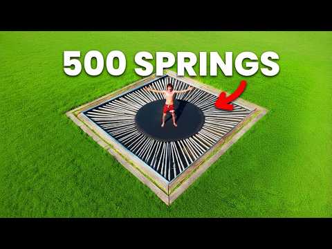 10 Vs 500 Springs Trampoline!