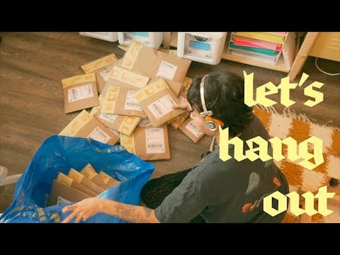 Hang Out With Me While I Pack Art Orders And Start A Riso Club (.◜◡◝) Studio Vlog 120