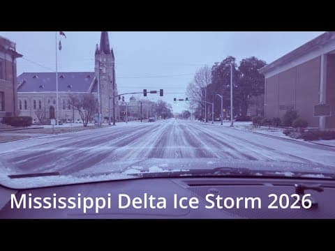 A Drive On A Wintry Day In The Mississippi Delta