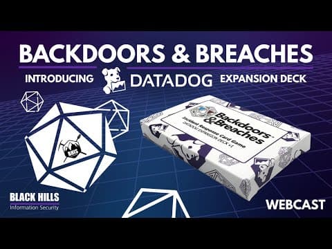 Backdoors & Breaches: Introducing Datadog Expansion Deck