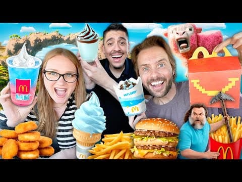 Tasting Viral Mcdonalds Menu!!! And Minecraft Movie!