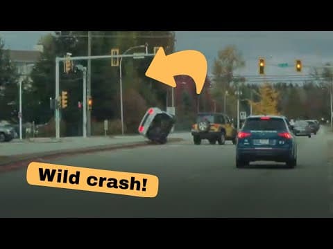 Mustang Rolls After Crashing