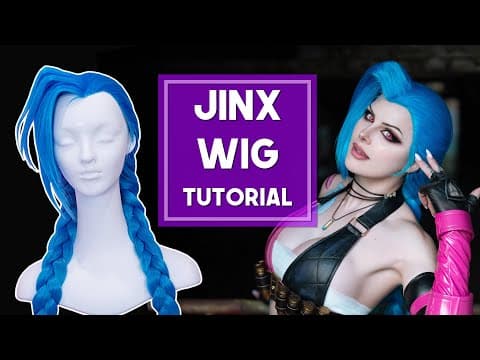How To Style A Jinx Wig From League Of Legends! - Cosplay Wig Styling Tutorial
