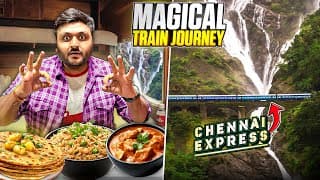 Goa Express Train To Dudhsagar Falls || Extreme Monsoon Train Journey & Goan Local Food