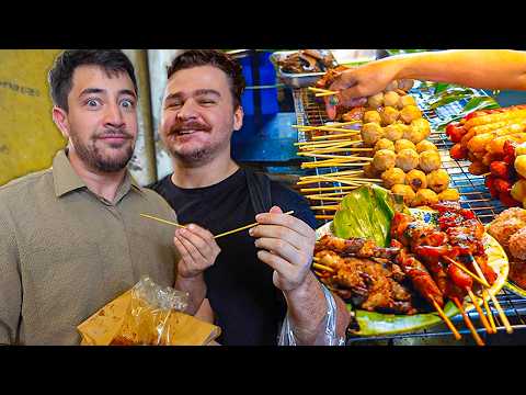 $1.50 Street Food Buffet in Bangkok with Seal On Tour 🇹🇭 (Mystery Meat)