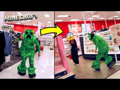 Minecraft Creeper Blows Up People In Target!!!