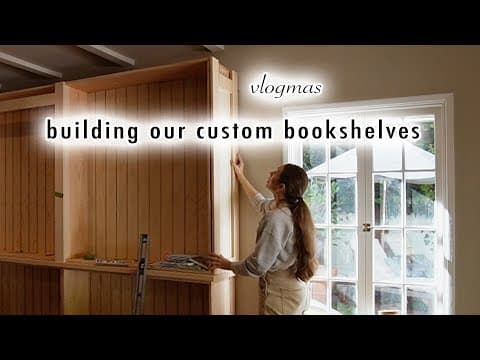Building Our Custom Bookshelves | Vlogmas Day 11 | Macenna Lee