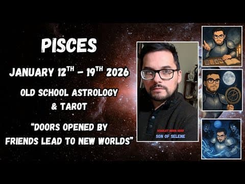 Pisces "doors Opened By Friends Lead To New Worlds" January 12th - 19th 2026 Astrology & Tarot