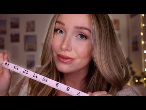 Asmr Measuring Your Face | Skin Check, Face Brushing, Latex Gloves + Relaxing Massage