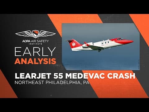 Early Analysis: Learjet 55 Medevac Crash In Philadelphia, Pa