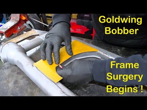 Derelict Goldwing Day 30 :- Fabrication Begins..swing Arm Welding (part 1).