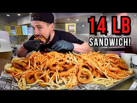 Is This The Largest Food Challenge In Las Vegas?? Trying To Beat Fat Sal’s Big Fat Fatty Sandwich!!