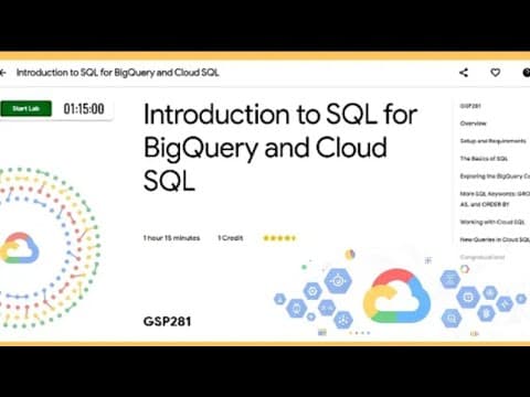 Qwiklabs- Introduction to SQL for BigQuery and Cloud SQL [GSP281] | Google Cloud