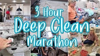 Extreme Deep Clean With Me Marathon / Home Reset Marathon / 3 Hours Of Nonstop Cleaning Motivation