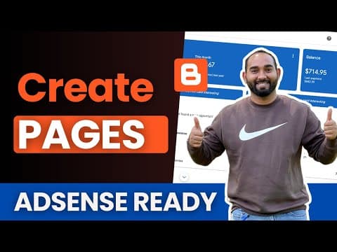 How To Create Pages In Blogger | Add Required Pages For Adsense Approval