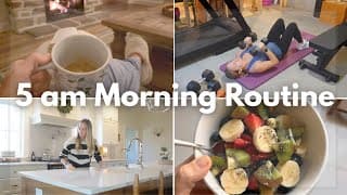 5am Productive Morning Routine ☕️🏃‍♀️☀️