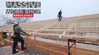Building A Massive Work Shop: Ep. 8 Overhangs
