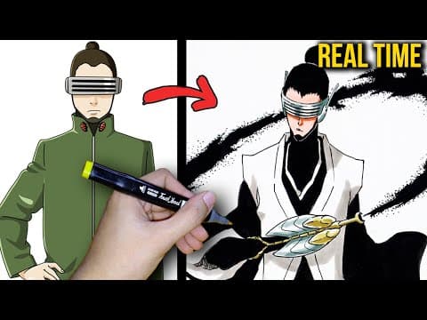 Real Time Drawing: Shino As Gotei 13 Shikai Release | No Talking | Relaxing | Naruto  X Bleach