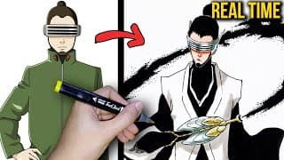 Real Time Drawing: Shino As Gotei 13 Shikai Release | No Talking | Relaxing | Naruto  X Bleach