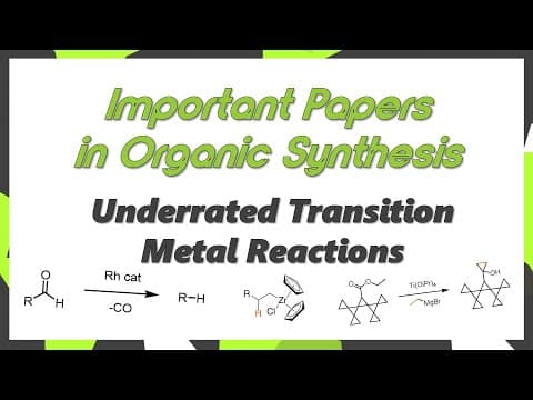 Underrated Transition Metal Reactions (important Papers)