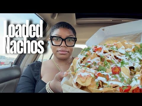 Loaded Nachos And Crispy Dry Rub Wings!!! Mukbang