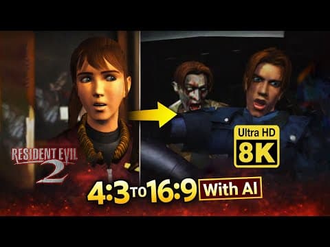 I Turned The Resident Evil 2  Intro Into 16:9 Using Ai (8k)