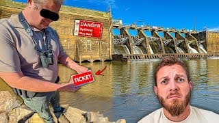 Game Warden Caught Me Fishing The Abandoned Spillway!