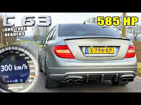 585hp Mercedes C63 Amg 6.2 V8 *long Tube Headers!!* // 300kmh On Autobahn