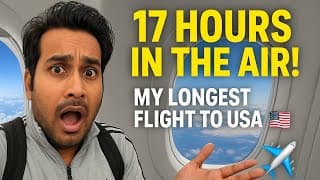 Omg! 17 Hours In The Sky!” Delhi To Usa On Air India! ✈️ Only Eating! 🍛🤯 Bts Of @arbaazvlogs