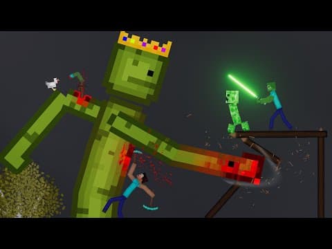 Giant Melon Playground Vs Minecraft Creatures In People Playground