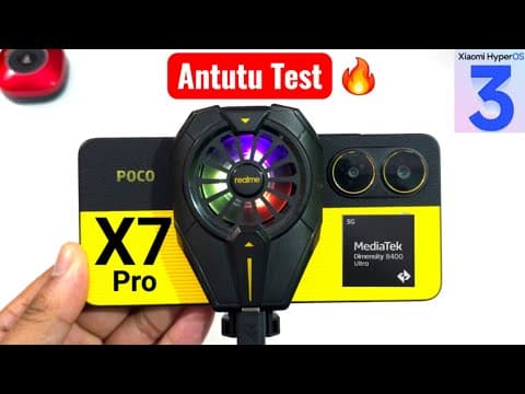 Poco X7 Pro Antutu Cooling Gaming Fan Test Shocking Results Omg 😱🚀🔥🔥🔥 #pocox7pro