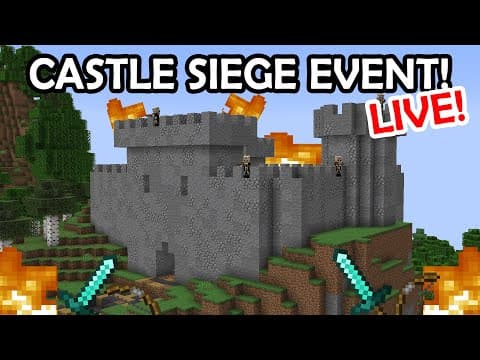 50 Players Simulate Realistic Castle Siege In Minecraft