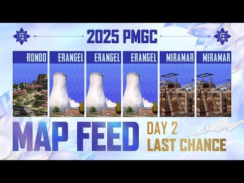 [map] 2025 Pmgc Last Chance | Day 2 | Pubg Mobile Global Championship