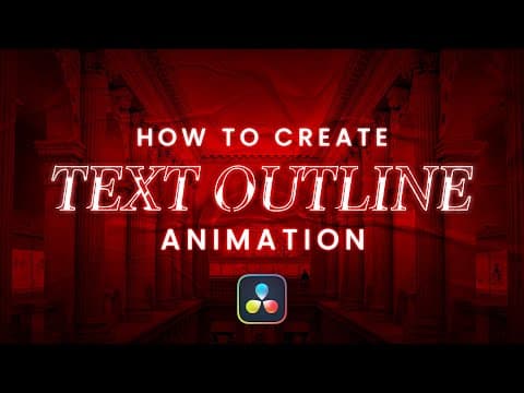 Text Outline To Fill Animation In Davinci Resolve