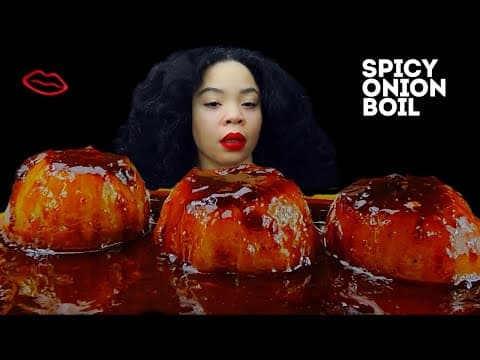 Spicy And Buttery Onion Boil Tiktok Viral  Mukbang Asmr Mmm Asmr