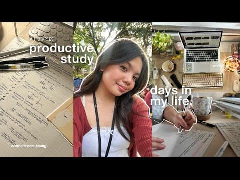 Productive Study Days In My Life 💼 Study, Stu(dying), Stu(died), And Repeat | Uni Diaries
