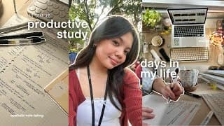 Productive Study Days In My Life 💼 Study, Stu(dying), Stu(died), And Repeat | Uni Diaries
