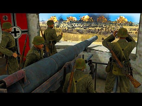 I Built The Largest Ww2 D-day Beach Fortress Vs 7,000 Us Army Death Charge! - Gates Of Hell