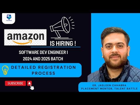 Amazon Is Hiring ! | Software Dev Engineer I | 2024 & 2025 Batch | Apply Now!
